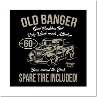 60th Birthday T-Shirt Vintage Old Banger 60 years old Gift Posters and Art